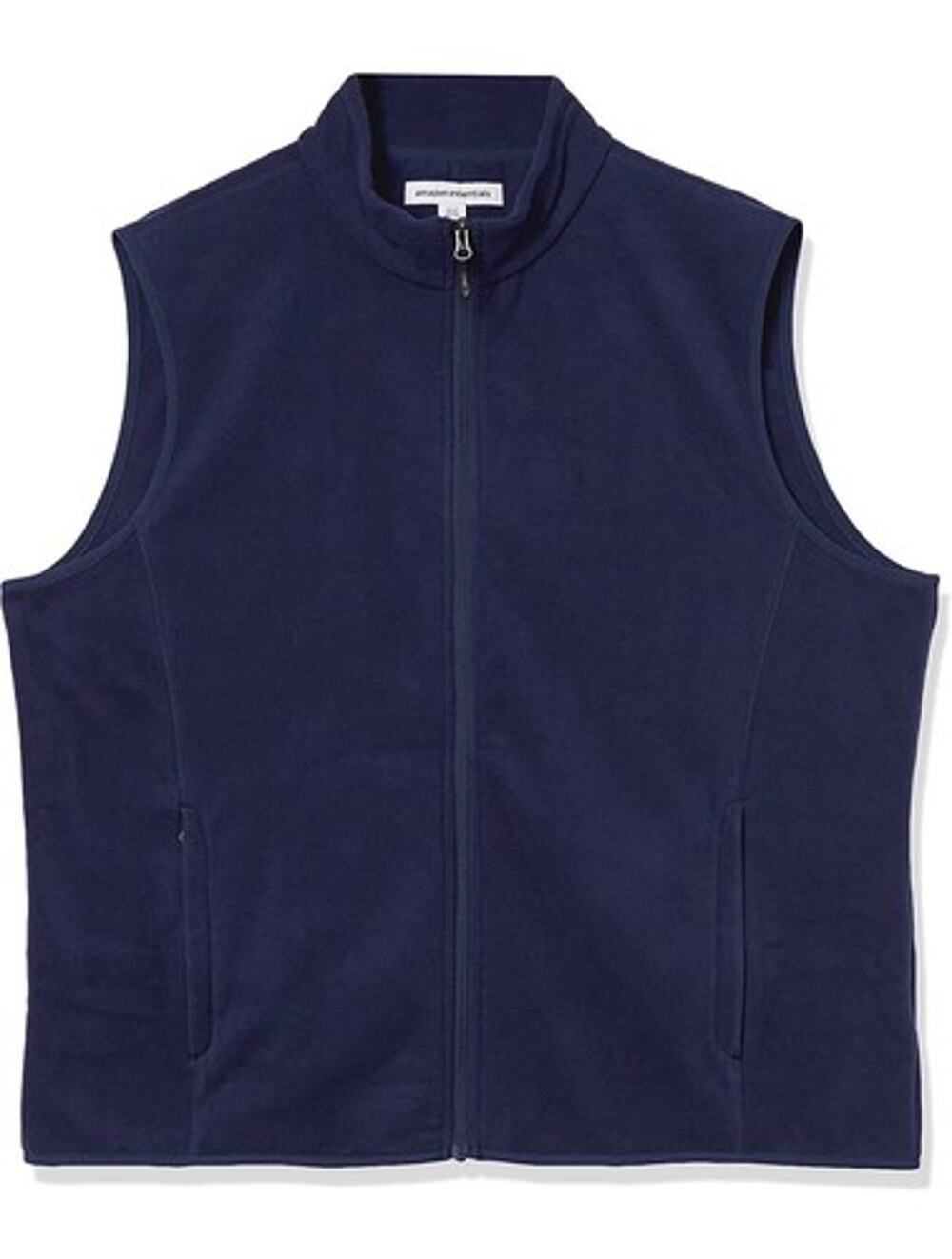 Essentials Men's 100% Polyester Full-Zip Polar Fleece Vest Navy XXL NWT